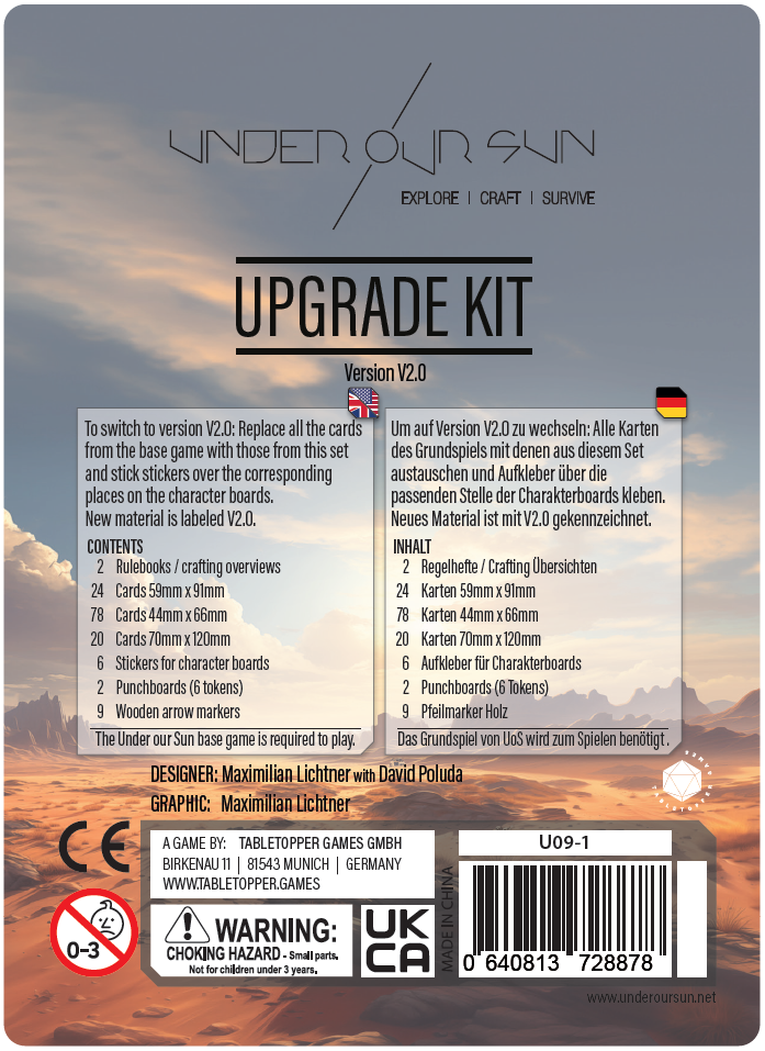 Under our Sun - Upgrade kit (to V2.0)